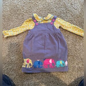 Mini Boden Elephant Jumper Dress Toddler